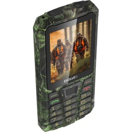 Evolveo - StrongPhone Z6, telefon Dual SIM rezistent la apă, camuflaj de vânătoare