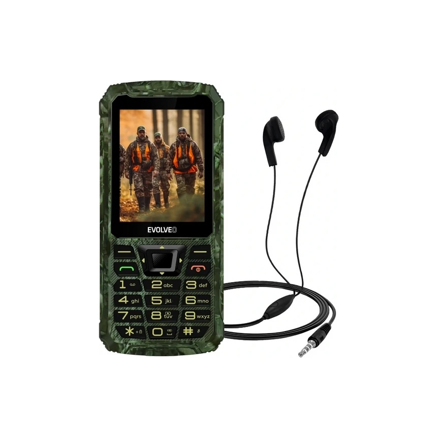Evolveo - StrongPhone Z6, telefon Dual SIM rezistent la apă, camuflaj de vânătoare