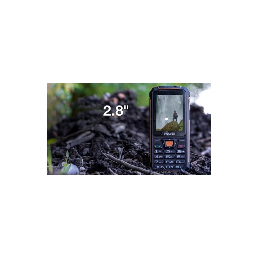 Evolveo - StrongPhone Z6 telefon Dual SIM rezistent la apă negru/oranj