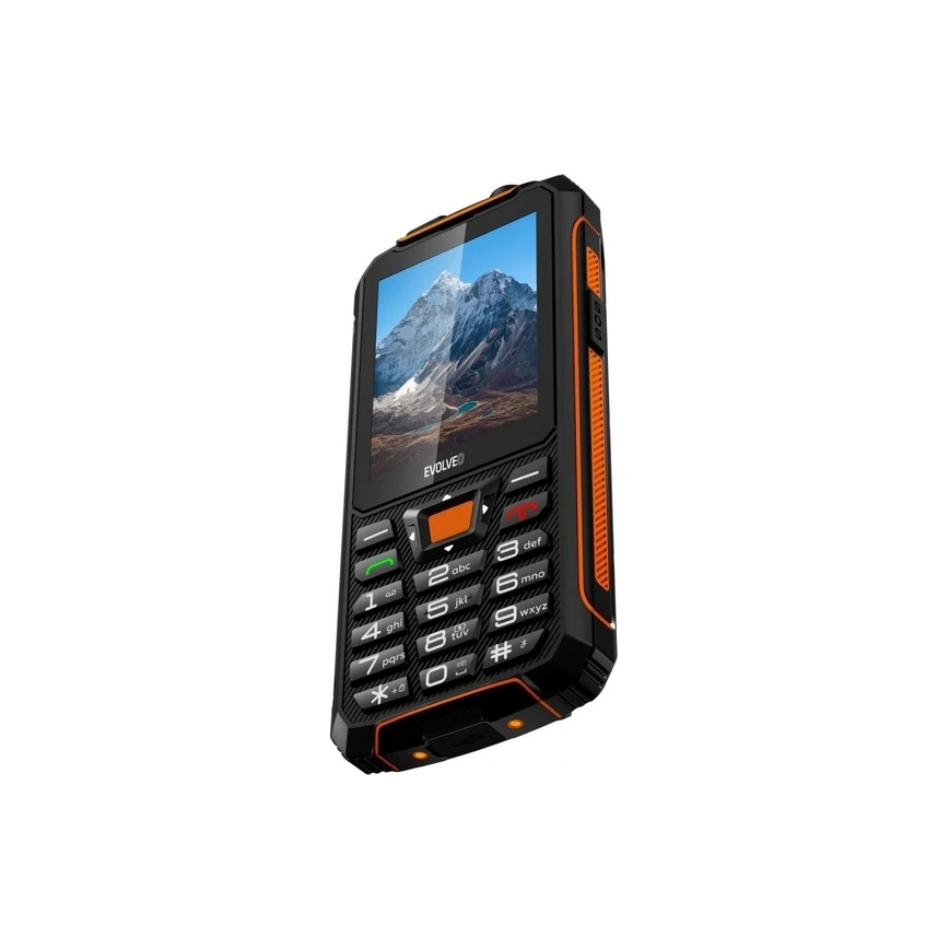 Evolveo StrongPhone Z6, telefon Dual SIM rezistent la apă, negru/portocaliu