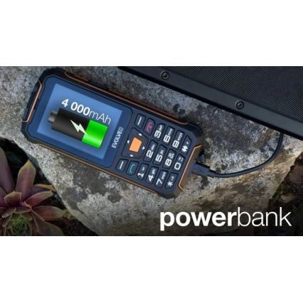 Evolveo StrongPhone Z6, telefon Dual SIM rezistent la apă, negru/portocaliu