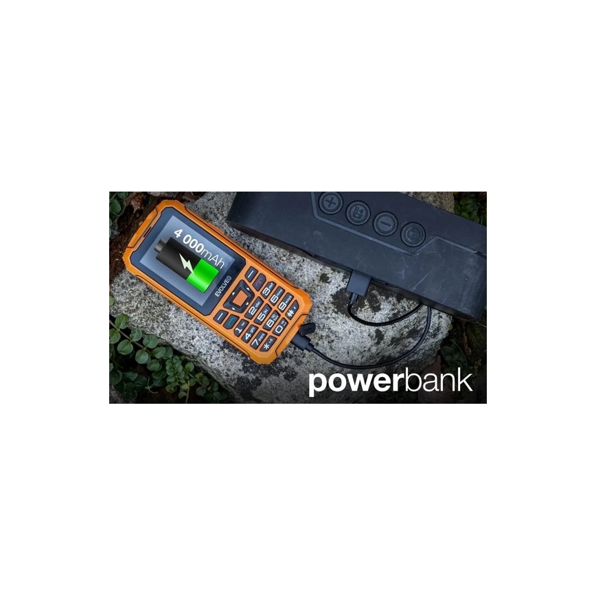 Evolveo - StrongPhone Z6, telefon Dual SIM rezistent la apă, portocaliu