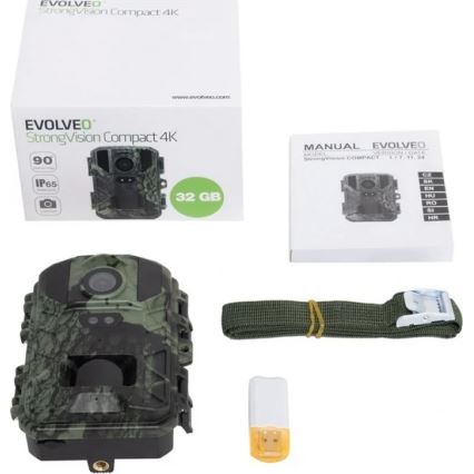 Evolveo - StrongVision Compact 4K, cameră de vânătoare și time-lapse, 32 GB