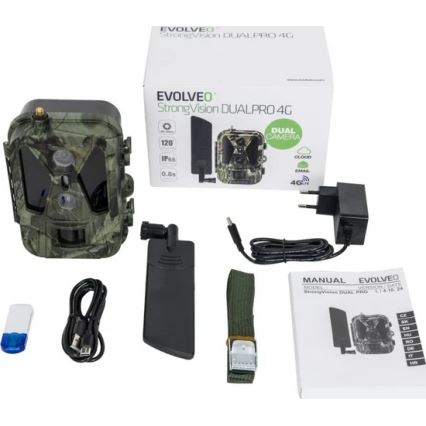 Evolveo - StrongVision Dual PRO 4G, cameră de vânătoare cu trimitere de imagini, 16 GB