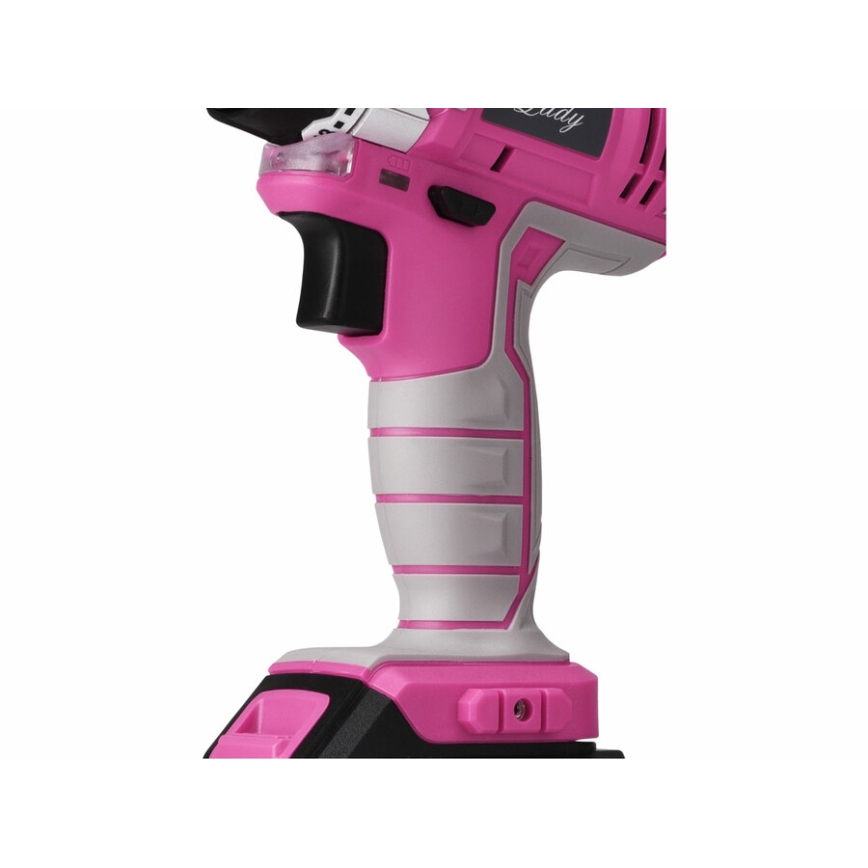 Extol - Șurubelniță cu acumulator 1300 mAh 12V roz