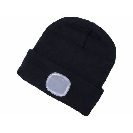 Extol - Căciulă cu lanternă frontală integrată și încărcare USB, acumulator 300 mAh, negru, mărime UNI