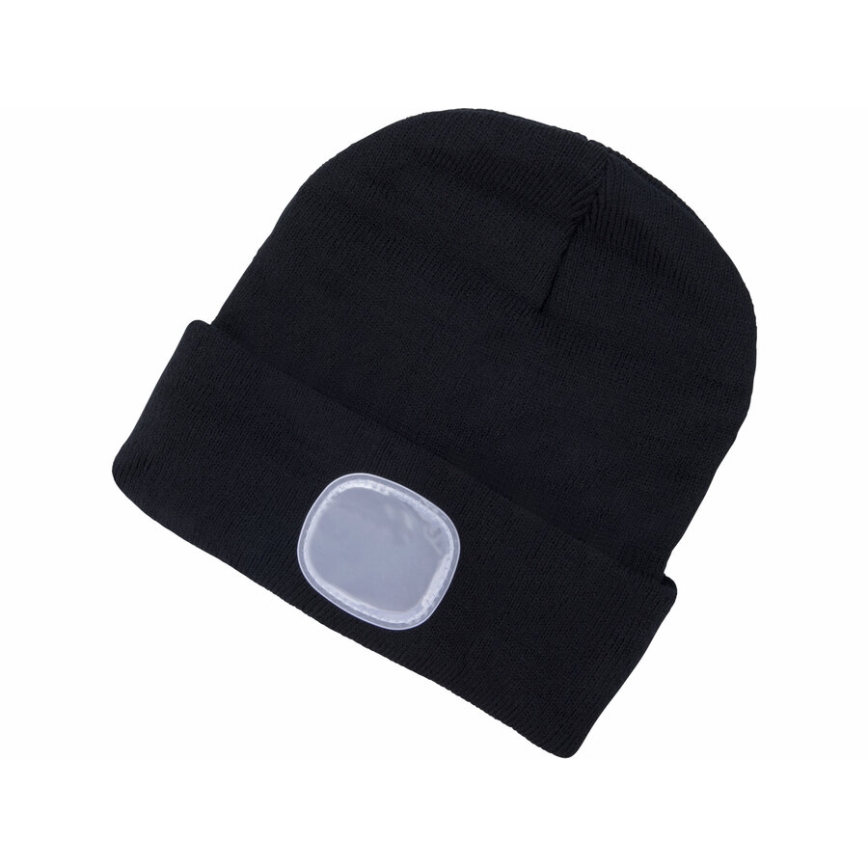 Extol - Căciulă cu lanternă frontală integrată și încărcare USB, acumulator 300 mAh, negru, mărime UNI