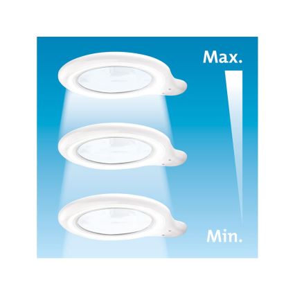 Extol - Lampă de birou LED reglabilă cu lupă LED/10W/230V, albă