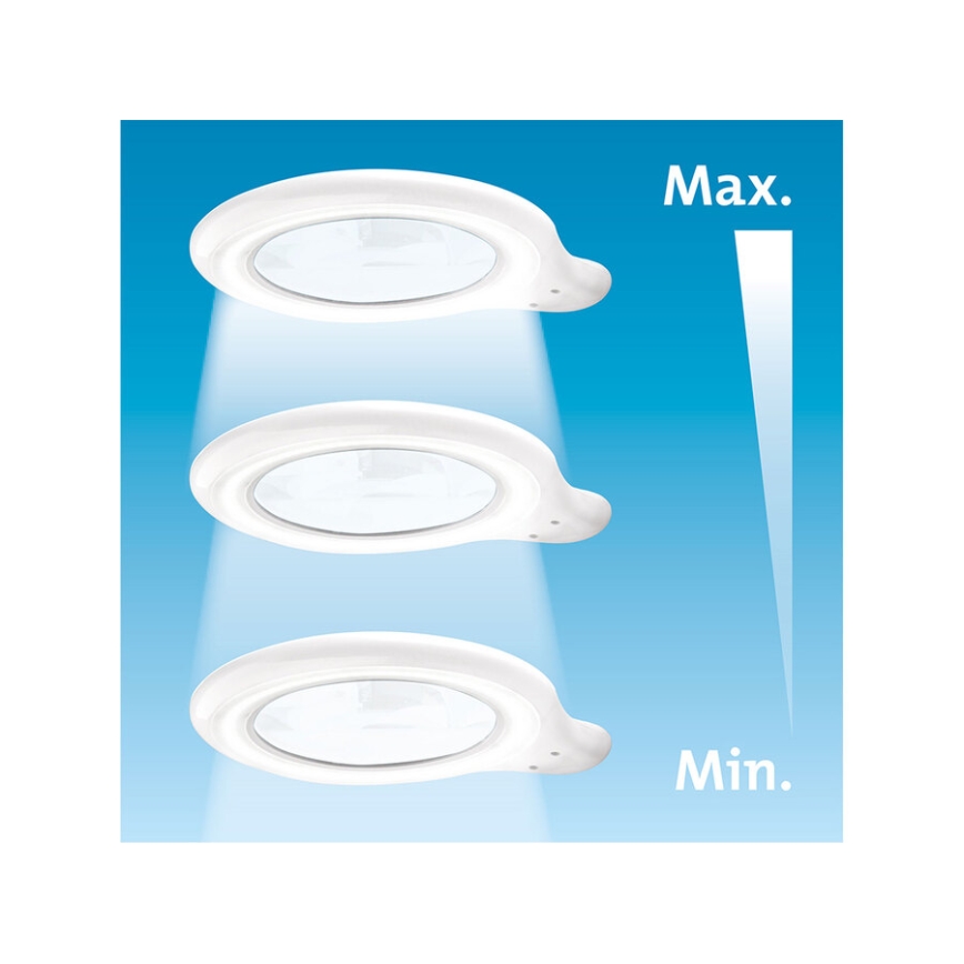 Extol - Lampă de birou LED reglabilă cu lupă LED/10W/230V, albă