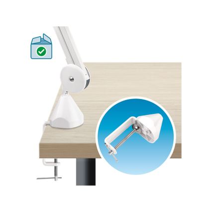 Extol - Lampă de birou LED reglabilă cu lupă LED/10W/230V, albă
