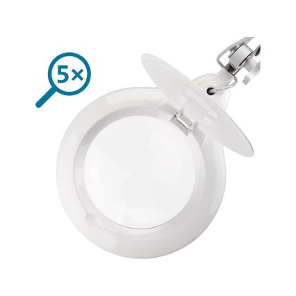 Extol - Lampă de birou LED reglabilă cu lupă LED/10W/230V, albă