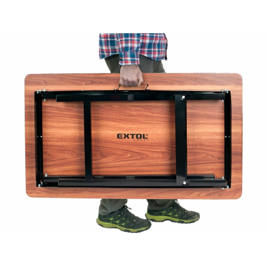 Extol - Masă de lucru pliabilă 100x60 cm maro/neagră