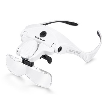 Extol - Ochelari reîncărcabili cu lupă și iluminare LED/300 mAh