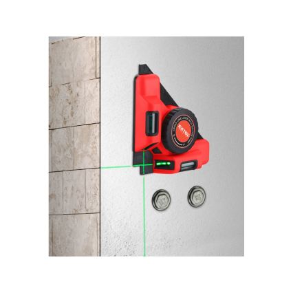 Extol Premium - Echer laser 90° cu modul de ventuză electrică 5V/1000 mAh