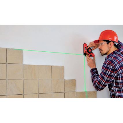 Extol Premium - Echer laser 90° cu modul de ventuză electrică 5V/1000 mAh