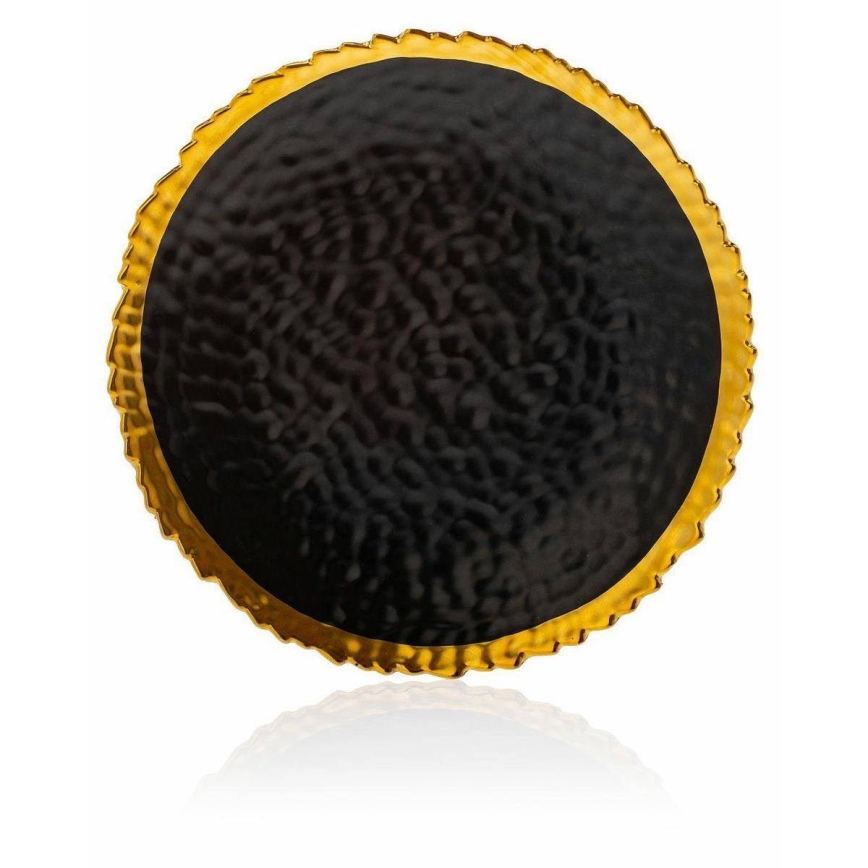 Farfurie KATI 25 cm neagră/aurie