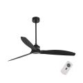 FARO 32100 - Ventilator de tavan JUST FAN, diametru 128 cm, negru + telecomandă
