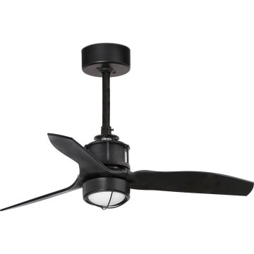 FARO 33424WT1N - Ventilator de tavan LED dimabil JUST FAN S LED/16W/230V Ø 81 cm negru Wi-Fi Tuya + telecomandă