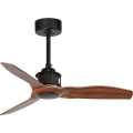 FARO 33425WT - Ventilator de tavan JUST FAN S, Ø 81 cm, maro/negru, Wi-Fi Tuya + telecomandă