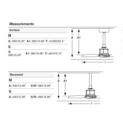 FARO 33428WT - Ventilator de tavan JUST FAN S, Ø 81 cm, maro/alamă, Wi‑Fi Tuya + telecomandă