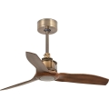 FARO 33428WT - Ventilator de tavan JUST FAN S, Ø 81 cm, maro/alamă, Wi‑Fi Tuya + telecomandă