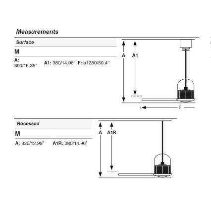 FARO 334351N - Ventilator de tavan LED dimabil WEAVER M LED/16W/230V Ø 128 cm maro/negru + telecomandă