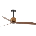 FARO 33435WT - Ventilator de tavan WEAVER M, diametru 128 cm, maro/negru, Wi-Fi Tuya + telecomandă