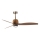 FARO 334361N - Ventilator de tavan LED dimabil WEAVER M/16W/230V, Ø 128 cm, maro/alamă + telecomandă