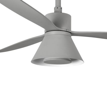 FARO 33762WT-24 - Ventilator de tavan LED dimabil AMELIA L CONE, LED/20W/230V, 2700/3500/5000K, gri, Ø 132 cm, Wi‑Fi Tuya + telecomandă