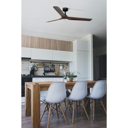 FARO 33809-1TW - Ventilator cu LED dimabil HEYWOOD, 10W, 230V, 2700/3000/4000K, diametru 132 cm + telecomandă