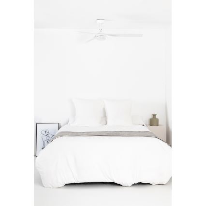 FARO 33814WT1S - Ventilator de tavan PUNT M LED dimabil/18W/230V, 2700/3000/4000K, Ø132 cm, alb, Wi‑Fi Tuya + telecomandă