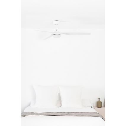 FARO 33814WT1S - Ventilator de tavan PUNT M LED dimabil/18W/230V, 2700/3000/4000K, Ø132 cm, alb, Wi‑Fi Tuya + telecomandă