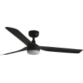 FARO 33815WT-21 - Ventilator LED de tavan dimabil PUNT M LED/18W/230V 2700/3000/4000K negru Ø 132 cm Wi-Fi Tuya + telecomandă