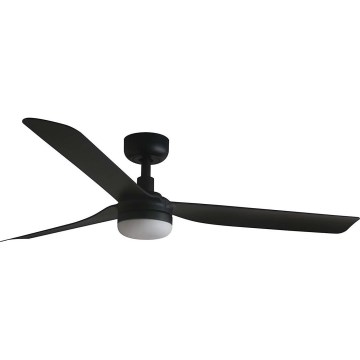 FARO 33815WT1S - Ventilator de tavan LED dimabil PUNT M, 18W, 230V, 2700/3000/4000K, Ø132 cm, negru, Wi-Fi Tuya + telecomandă