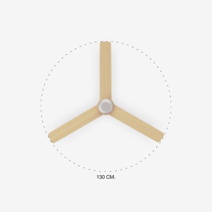 FARO 33816-20 - Ventilator de tavan LED PUNT LED/18W/230V Wi-Fi bej/alb + telecomandă