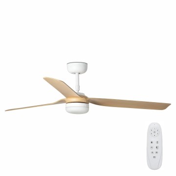 FARO 33816-20 - Ventilator de tavan LED PUNT LED/18W/230V Wi-Fi bej/alb + telecomandă
