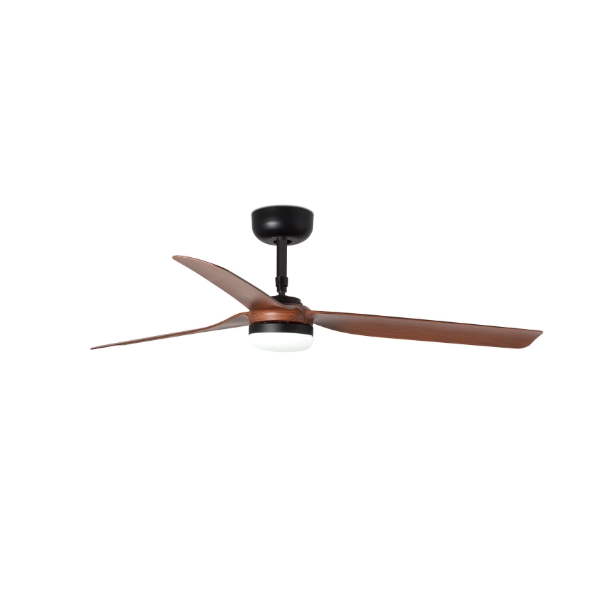 FARO 33817WT-21 - Ventilator de tavan PUNT M cu lumină LED dimabilă, LED/18W/230V, maro/negru, Ø 132 cm, Wi-Fi Tuya + telecomandă
