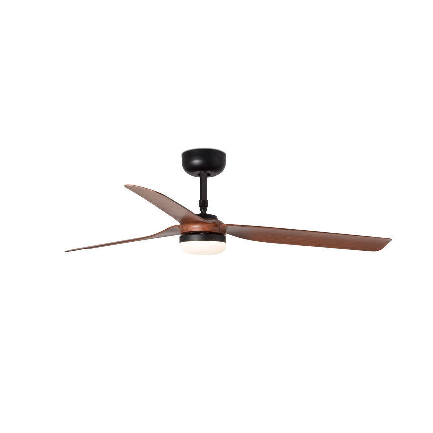 FARO 33817WT-21 - Ventilator de tavan PUNT M cu lumină LED dimabilă, LED/18W/230V, maro/negru, Ø 132 cm, Wi-Fi Tuya + telecomandă