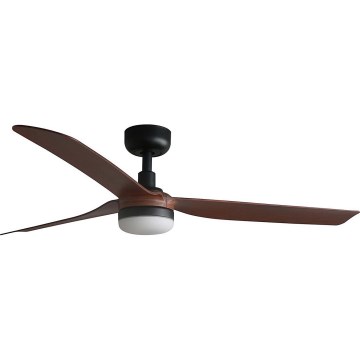 FARO 33817WT1S - Ventilator de tavan LED reglabil PUNT M LED/18W/230V 2700/3000/4000K Ø 132 cm maro/negru Wi-Fi Tuya + telecomandă