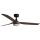 FARO 33817WT1S - Ventilator de tavan LED reglabil PUNT M LED/18W/230V 2700/3000/4000K Ø 132 cm maro/negru Wi-Fi Tuya + telecomandă