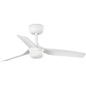 FARO 33820WT-1TW - Ventilator de tavan MINI PUNT S cu LED dimabil/10W/230V 2700/3000/4000K alb diam. 90 cm Wi-Fi Tuya + telecomandă