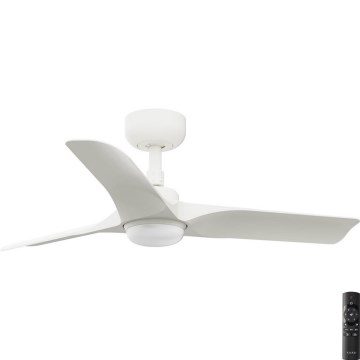 FARO 33824-1TW - Ventilator de tavan LED dimabil HEY S LED/10W/230V 2700/3000/4000K alb Ø 90 cm + telecomandă