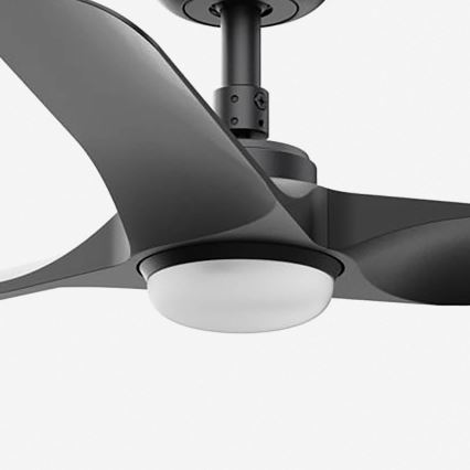 FARO 33825WT1S - Ventilator de tavan cu LED reglabil HEY S LED/10W/230V 2700/3000/4000K Ø 90 cm negru Wi-Fi Tuya + telecomandă