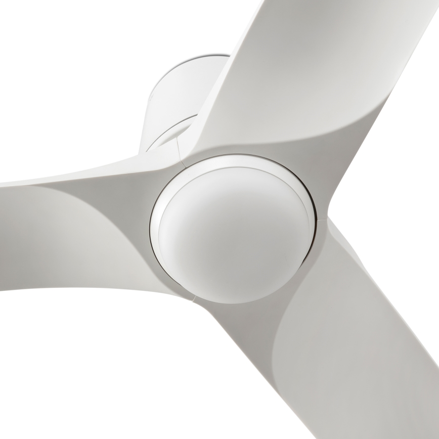FARO HEY TUB S 33826WT-1TW - Ventilator de tavan LED reglabil 10W/230V 2700/3000/4000K, alb, Ø 90 cm, Wi-Fi Tuya + telecomandă