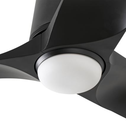 FARO 33827-1TW - Ventilator de tavan LED dimmerabil HEY TUB S cu LED/10W/230V 2700/3000/4000K negru Ø 90 cm + telecomandă