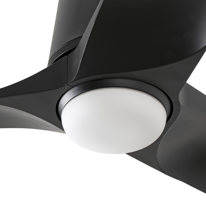 FARO 33827-1TW - Ventilator de tavan LED dimmerabil HEY TUB S cu LED/10W/230V 2700/3000/4000K negru Ø 90 cm + telecomandă