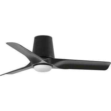 FARO 33827-1TW - Ventilator de tavan LED dimmerabil HEY TUB S cu LED/10W/230V 2700/3000/4000K negru Ø 90 cm + telecomandă