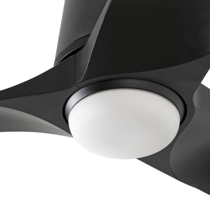FARO 33827WT1S - Ventilator de tavan dimabil HEY TUB cu LED, 10W, 230V, 2700/3000/4000K, diametru 90 cm, negru, Wi-Fi Tuya + telecomandă