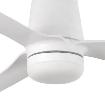 FARO 33828-1TW - Ventilator de tavan cu LED dimabil PUNT TUB M LED/18W/230V 2700/3000/4000K diametru 130 cm alb + telecomandă