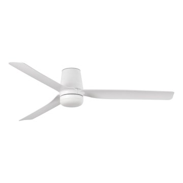 FARO 33828-1TW - Ventilator de tavan cu LED dimabil PUNT TUB M LED/18W/230V 2700/3000/4000K diametru 130 cm alb + telecomandă